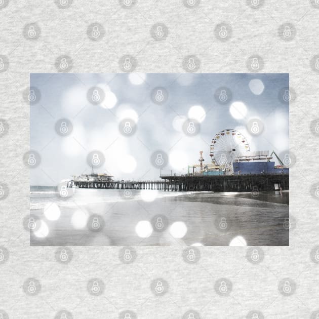 Sparkling grey Santa Monica Pier by Christine aka stine1